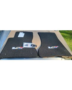 Lloyd Mats Classic Loop Ebony Front Floor Mats For Cadillac CTS-V, Logo