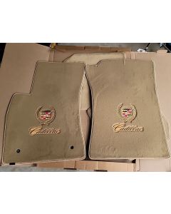Lloyd Mats Velourtex Tan 4PC Floor Mats For Cadillac DeVille, Logo