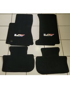 Lloyd Mats Classic Loop Ebony 4PC Floor Mats For Cadillac CTS-V, Logo