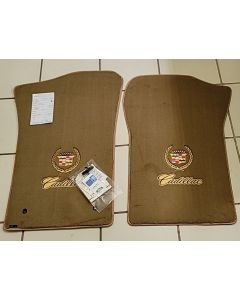 Lloyd Mats Velourtex Tan Front Floor Mats For Cadillac Eldorado, Logo