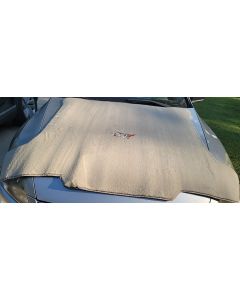 Lloyd Mats Velourtex Light Shale Standard Deck Mat For Corvette 50th Anniversary, Logo