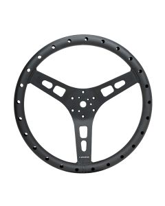 NRG® - 380mm 1" Deep Dish Black Aluminum Reinforced Light Weight Welded Sport Steering Wheel W/ 3 Spokes (RST-025MB)