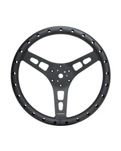 NRG® - 350mm 1" Deep Dish Black Aluminum Reinforced Light Weight Welded Sport Steering Wheel W/ 3 Spokes (RST-025MB-1)