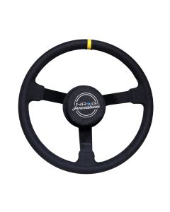 NRG® - 380mm Nascar Style Black Alcantara Reinforced Steering Wheel W/ Removable Crushed Pad, Special 6 & 3 Bolt Pattern (RST-380MB-A)