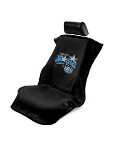 Seat Armour Black Towel Seat Cover with NBA Orlando Magic Logo - Front-Right View