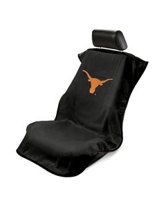 Seat Armour ® - Black Towel Seat Cover with Texas Univ. Longhorns Logo (SA100LONGH)