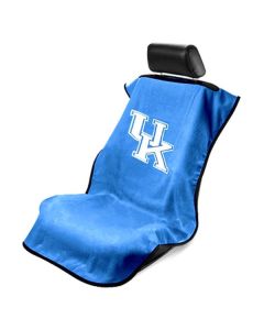 Seat Armour Blue Towel Seat Cover with NCAA Kentucky Wildcats Logo - Front-Right View