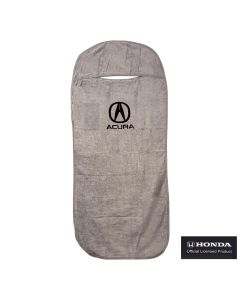 Seat Armour Grey Towel Seat Cover with Acura Logo, Front-Right View