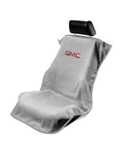 Seat Armour Grey Towel Seat Cover with GMC Logo - Front-Right View