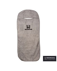 Seat Armour Grey Towel Seat Cover with Honda Logo - Front-Right View