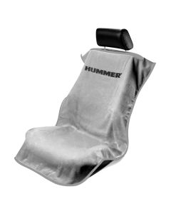 Seat Armour Grey Towel Seat Cover with Hummer Logo - Front-Right View