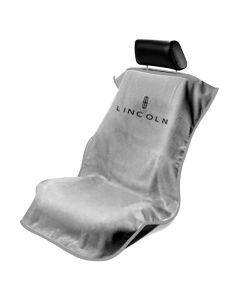 Seat Armour Grey Towel Seat Cover with Lincoln Logo - Front-Right View