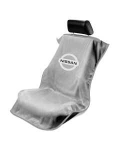 Seat Armour ® - Grey Towel Seat Cover with Nissan Logo (SA100NISSG)
