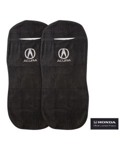 Seat Armour Pair of Black Towel Seat Covers with Acura Logo, Front-Right View