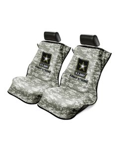 Seat Armour Pair of  Towel Seat Covers with US Army Logo, Front-Right View