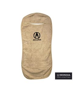 Seat Armour Tan Towel Seat Cover with Acura Logo, Front-Right View
