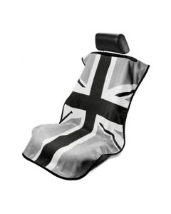 Seat Armour Towel Seat Cover with BWG British Flag - Front-Right View