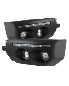 Spyder Auto ® - Black Fog With LED Daytime Running Fog Lights (5075161)