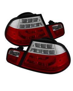 Spyder Auto ® - Red Clear Light Bar Style LED Tail Lights (5076588)
