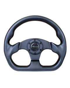NRG® - 320mm Matte Black Carbon Fiber Flat Bottom Steering Wheel (ST-009CF/MB)