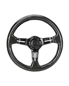 NRG® - 350mm 1.5" Deep Dish Carbon Fiber Steering Wheel W/ 3 Spokes (ST-010CF-CF)