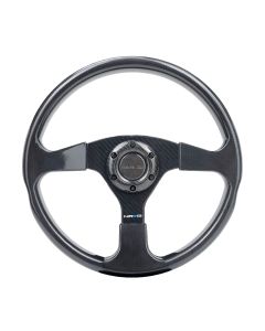 NRG® - 350mm Forged Carbon Fiber Flat Bottom Steering Wheel With 3 Spokes (ST-012CF)