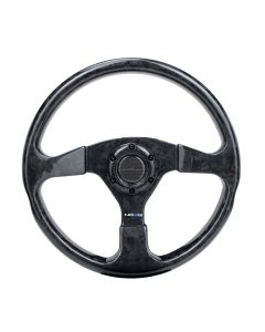 NRG® - 350mm Forged Carbon Fiber Flat Bottom Steering Wheel With 3 Spokes (ST-012FC)