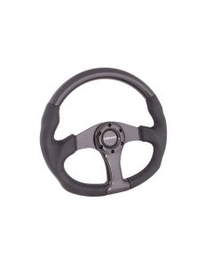 NRG® - 350mm Black Carbon Fiber Oval Shape Steering Wheel With 3 Spokes (ST-013CFCF)