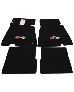 Lloyd Mats Velourtex Black 4PC Floor Mats For Chevrolet Impala, Logo