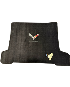 Lloyd Mats Ultimat Ebony Standard Deck Mat For Corvette Coupe, Logo