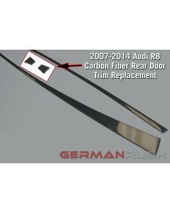 Vertical Doors ® - German Rush™ Carbon Fiber Rear Door Trim Replacement (GR8CFDTRR0714)