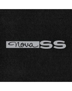 Lloyd Mats Velourtex Black Front Floor Mats For Chevrolet Nova, Logo