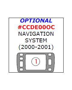 Wow Trim ® - 1 Pc Match OEM Optional Navigation System Trim (CCDE00OC), Diagram