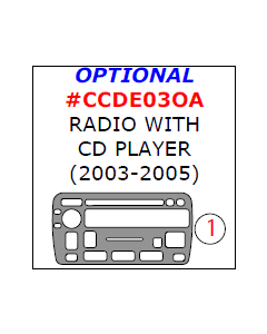 Wow Trim ® - 1 Pc Match OEM Optional Radio With CD Player Trim (CCDE03OA), Diagram