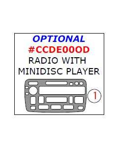 Wow Trim ® - 1 Pc Match OEM Optional Radio With Minidisc Player Trim (CCDE00OD), Diagram
