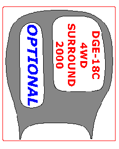 Wow Trim ® - 1 Pc Optional 4WD Console Trim (DGE-18C)