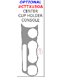 Wow Trim ® - 1 Pc Optional Center Cup Holder Console Trim (CTTX15OA)
