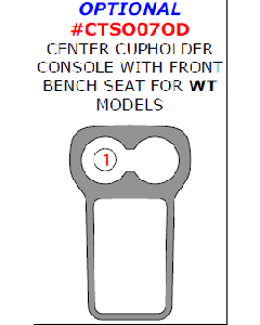 Wow Trim ® - 1 Pc Optional Center Cupholder Console Trim (CTSO07OD), Diagram