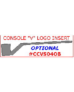 Wow Trim ® - 1 Pc Optional Console 'V' Logo Insert Trim (CCVS04OB)