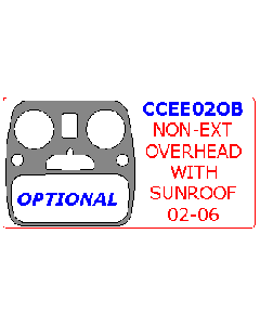 Wow Trim ® - 1 Pc Optional Overhead Console Trim (CCEE02OB), Diagram
