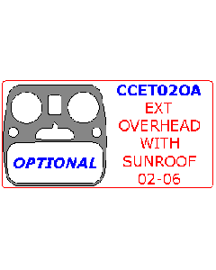 Wow Trim ® - 1 Pc Optional Overhead Console Trim (CCET02OA), Diagram
