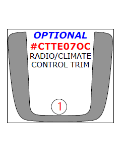 Wow Trim ® - 1 Pc Optional Radio/Climate Control Trim (CTTE07OC), Diagram