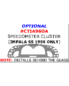 Wow Trim ® - 1 Pc Optional Speedometer Cluster Trim (CTIA96OA)
