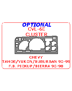 Wow Trim ® - 1 Pc Optional Speedometer Cluster Trim (CVL-6E)