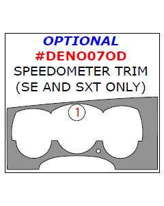 Wow Trim ® - 1 Pc Optional Speedometer Trim (DENO07OD)