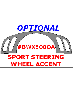 Wow Trim ® - 1 Pc Sport Steering Wheel Accent (BWX500OA), Diagram