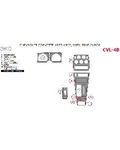 Wow Trim ® - 10 Pcs Main Dash Kit (CVL-4B)