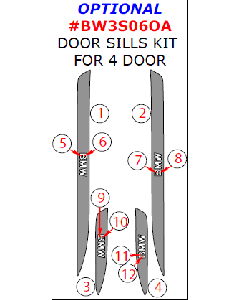 Wow Trim ® - 12 Pcs Optional Door Sills Kit (BW3S06OA), Diagram