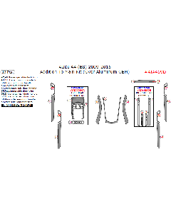 Wow Trim ® - 13 Pcs Addition To Main Dash Kit Cover Aluminum OEM (AIA409D), Diagram