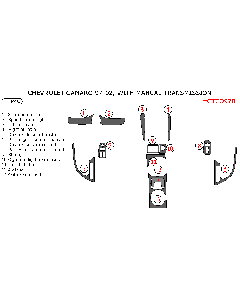Wow Trim ® - 13 Pcs Main Dash Kit (CTCO97B)